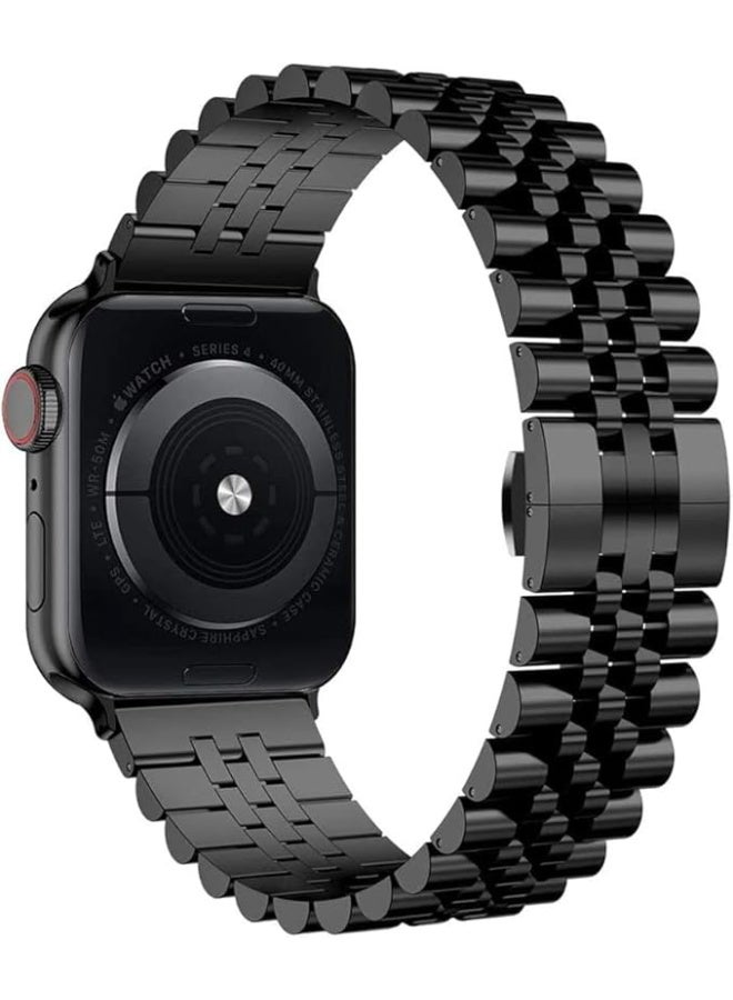 JOHN PAULS Apple Watch Strap Stainless Steel Band for Men Women Premium Steel Apple Watch Band Compatible with Apple Watch Series SE | Ultra 2 | 9 | 8 | 7 | 6, 49/46/45/44/42mm iWatch Strap Metal Bracelet Bundle - Image 3